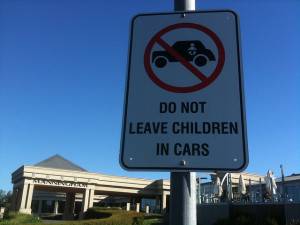 leaving your child in a car